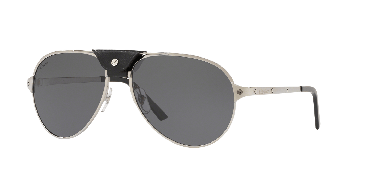 Cartier Gunmetal Black-Grey Polar Sunglasses | CARTIER CT0034S Gunmetal Black-Grey Polar