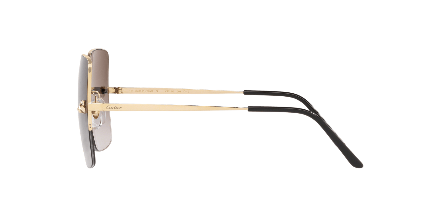 משקפי שמש קרטייה זהב-אפור גראד | CARTIER CT0121S Gold-Grey Grad