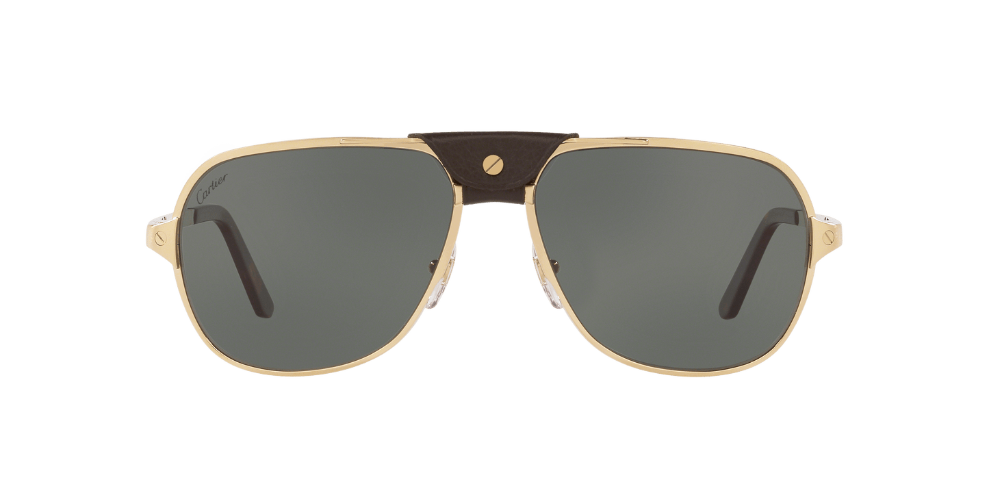 משקפי שמש קרטייה זהב-ירוק | CARTIER CT0165S Gold-Green