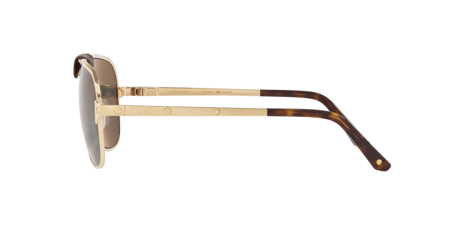 משקפי שמש קרטייה זהב-ירוק | CARTIER CT0165S Gold-Green