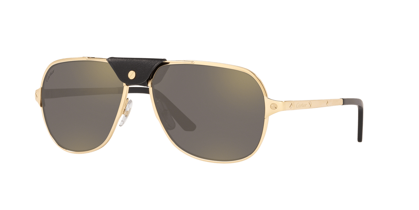 משקפי שמש קרטייה זהב-אפור | CARTIER CT0165S Gold-Grey