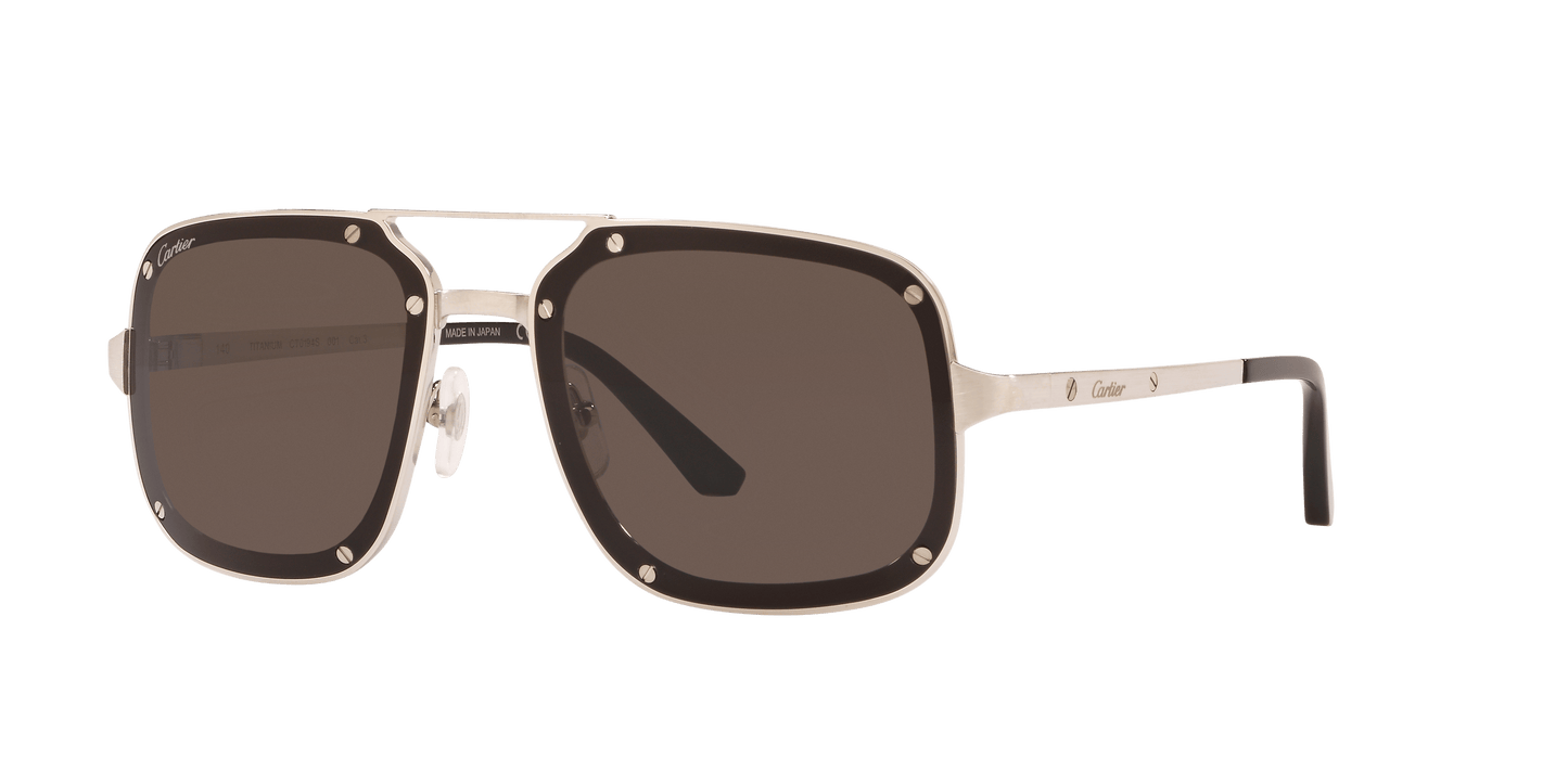 Cartier Sunglasses Platinum Shiny-Grey | CARTIER CT0194S Platinum Shiny-Grey
