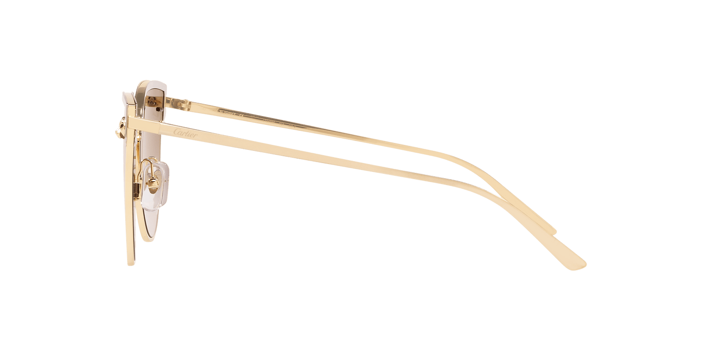 משקפי שמש קרטייה זהב מבריק-אפור גראד | CARTIER CT0198S Gold Shiny-Grey Grad