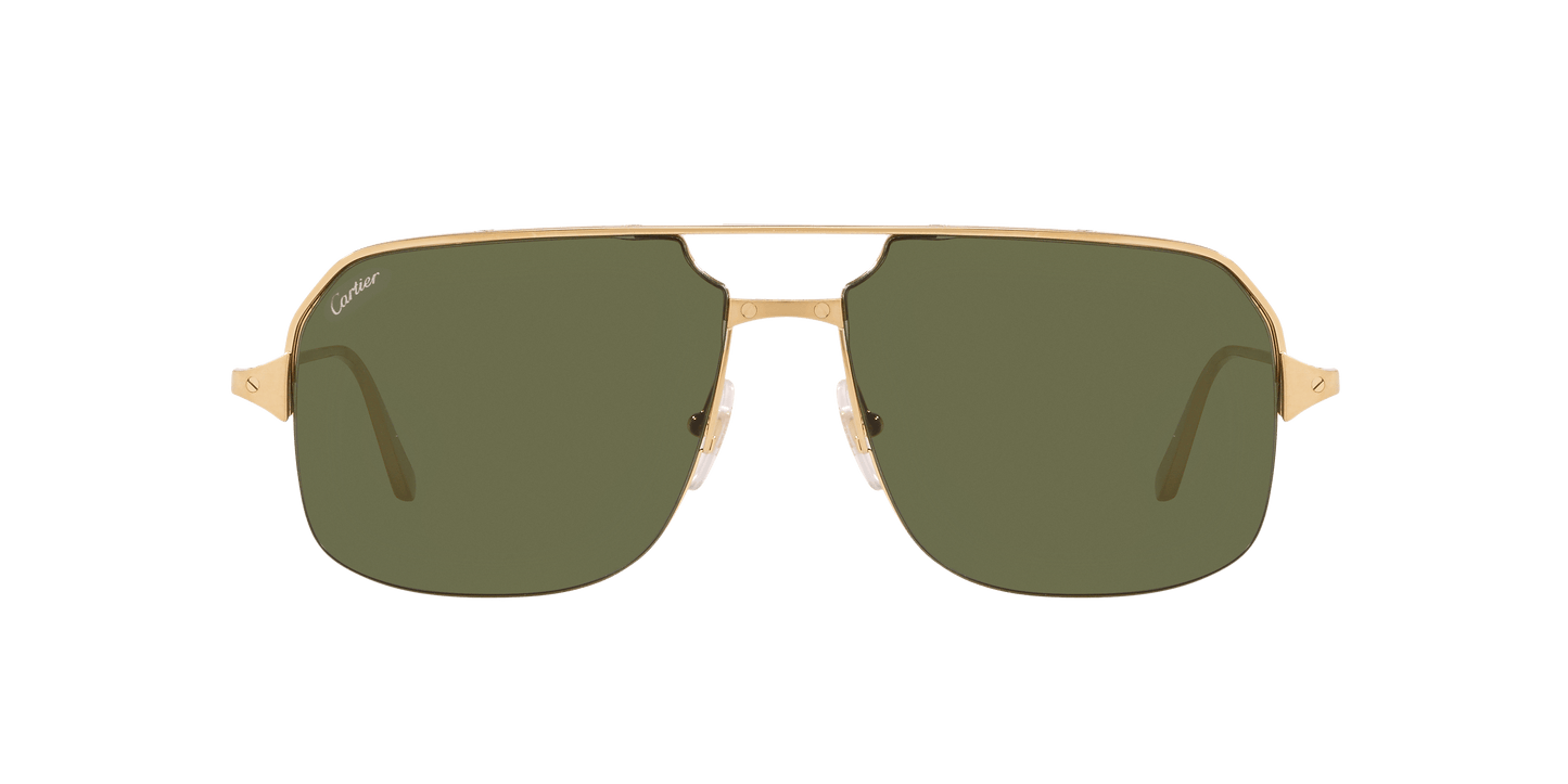 משקפי שמש קרטייה זהב מבריק-ירוק | CARTIER CT0230S Gold Shiny-Green