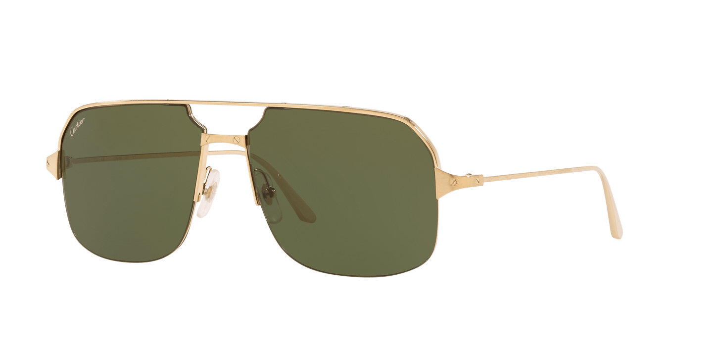 Cartier Sunglasses Gold Shiny-Green | CARTIER CT0230S Gold Shiny-Green