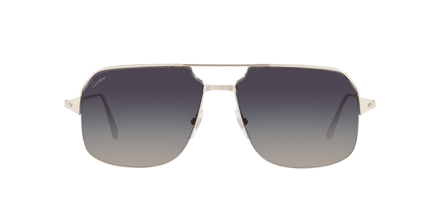 משקפי שמש קרטייה מט שחור-כחול שיפוע | CARTIER CT0230S Matte Black-Blue Gradient