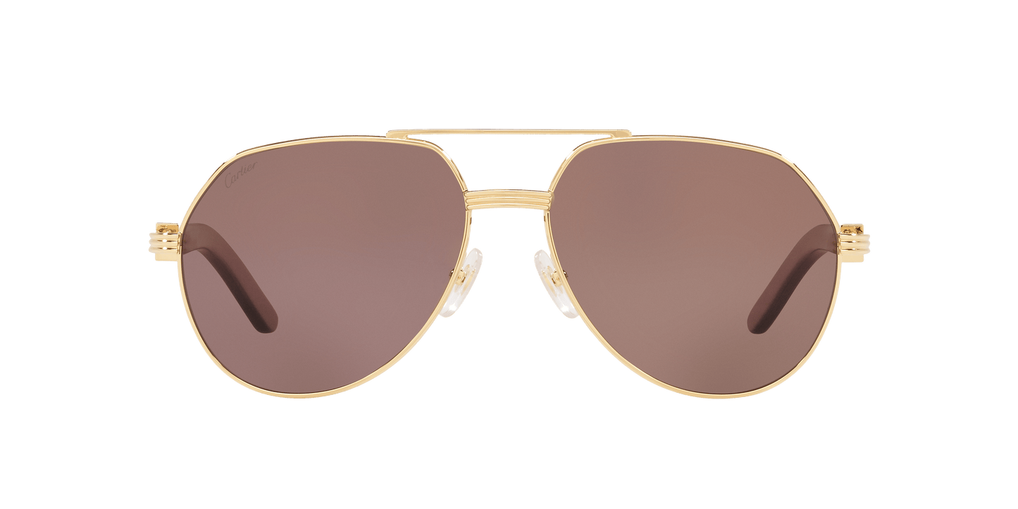 משקפי שמש קרטייה בצבע זהב-חום | CARTIER CT0272S Gold-Brown
