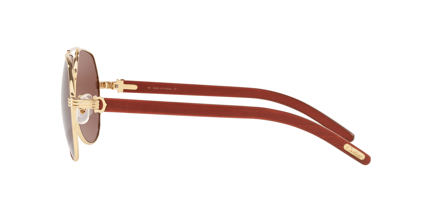 משקפי שמש קרטייה בצבע זהב-חום | CARTIER CT0272S Gold-Brown