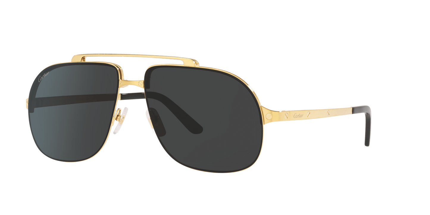 משקפי שמש קרטייה זהב מבריק-אפור | CARTIER CT0353S Gold Shiny-Grey