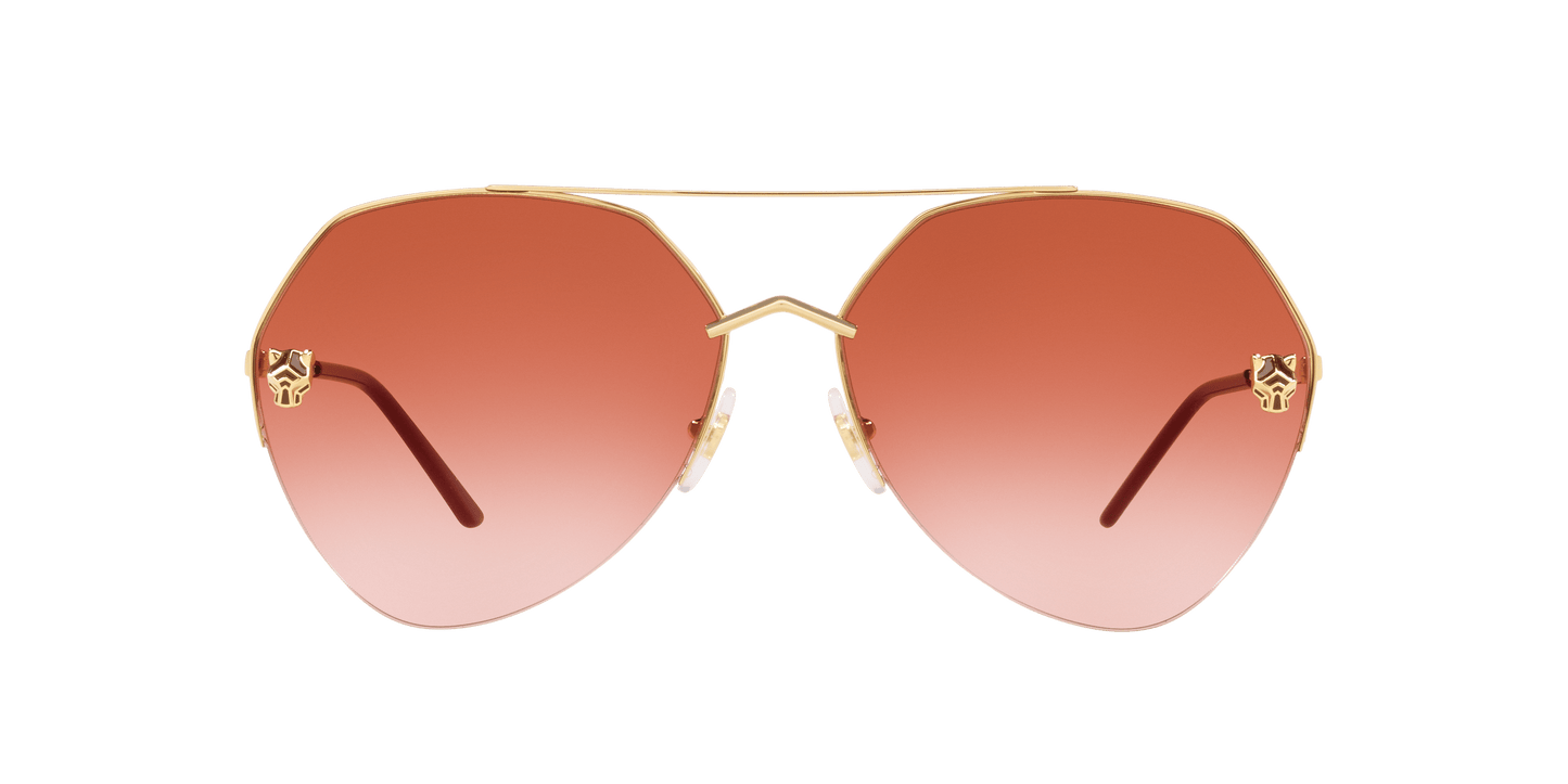 Cartier Sunglasses Gold Shiny-Red | CARTIER CT0355S Gold Shiny-Red