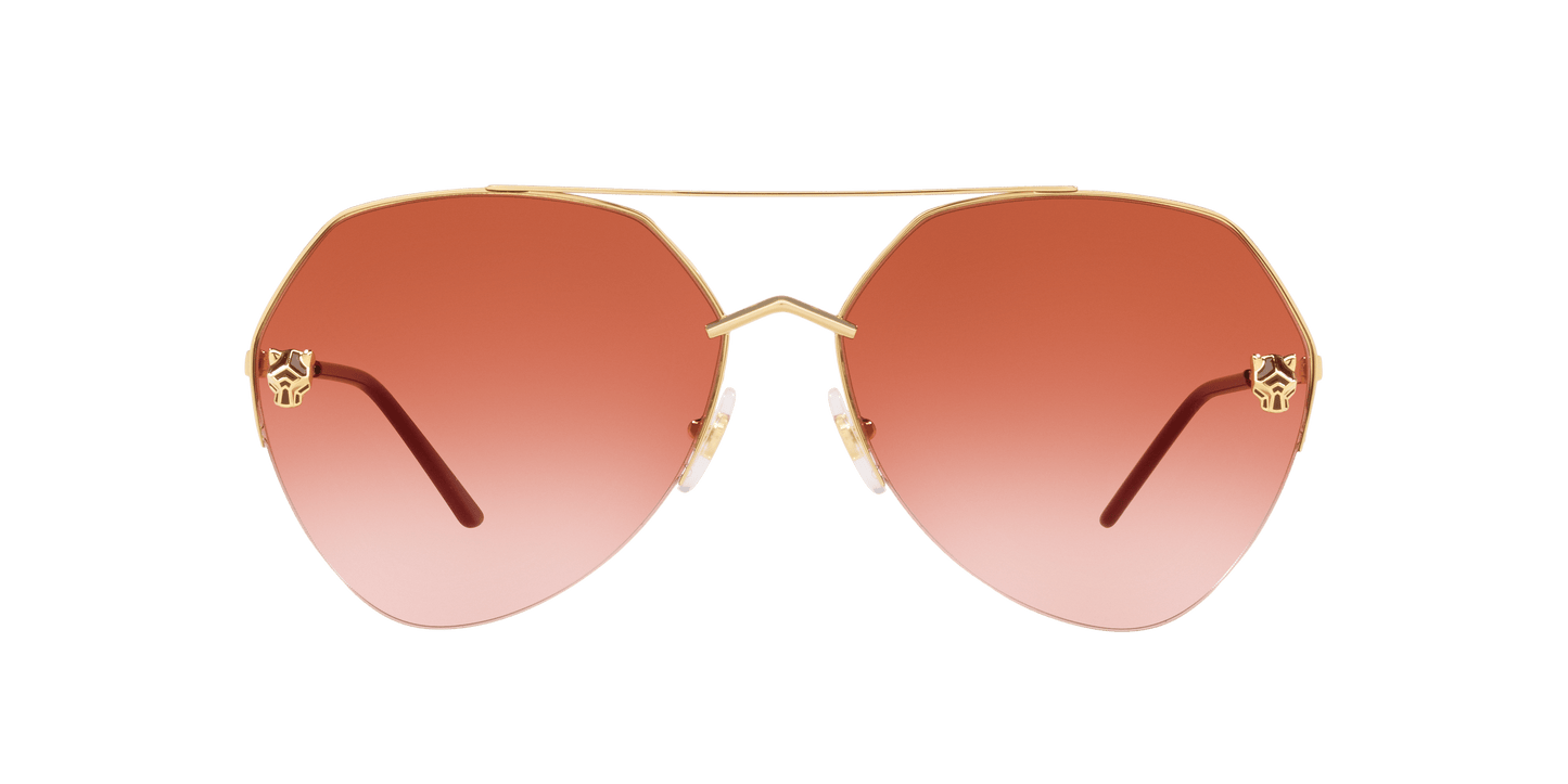 משקפי שמש קרטייה זהב מבריק-אדום | CARTIER CT0355S Gold Shiny-Red