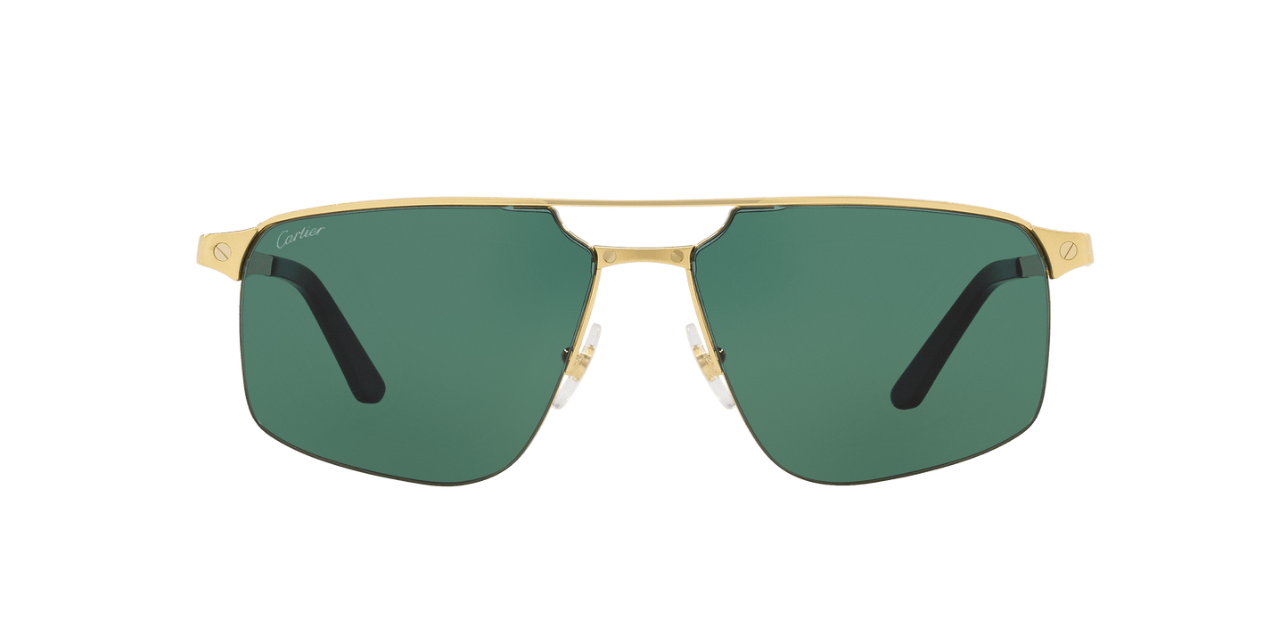 משקפי שמש קרטייה זהב-ירוק | CARTIER CT0385S-002 Gold-Green
