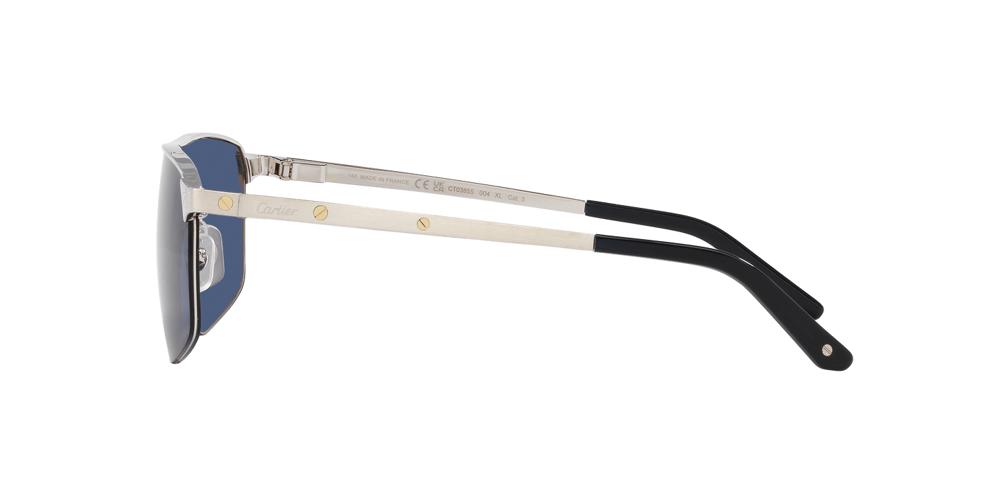 משקפי שמש קרטייה כסוף-כחול | CARTIER CT0385S Silver-Blue