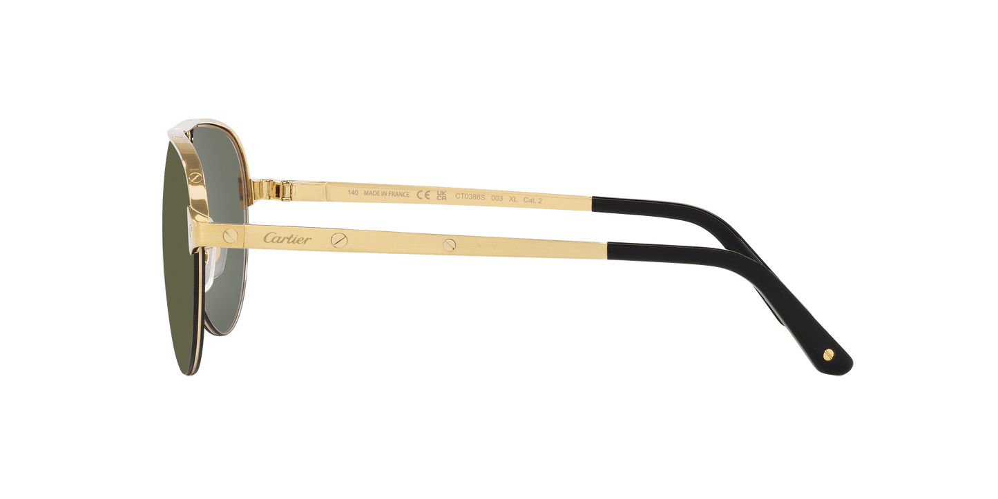 משקפי שמש קרטייה זהב-ברונזה | CARTIER CT0386S Gold-Bronze