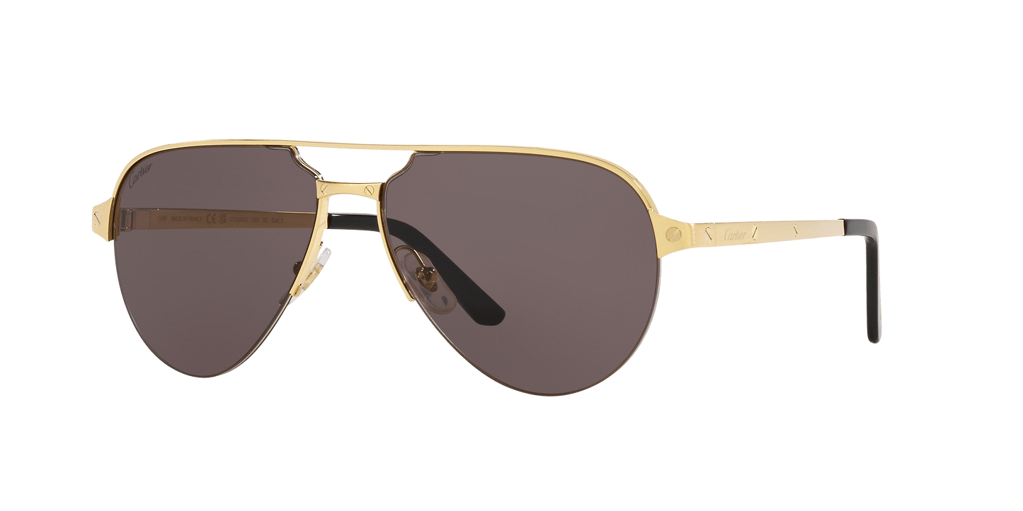 Cartier Sunglasses Gold-Grey | CARTIER CT0386S Gold-Grey