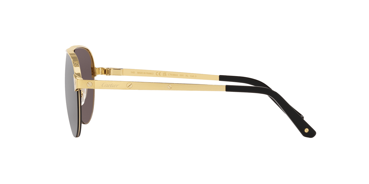 משקפי שמש קרטייה זהב-אפור | CARTIER CT0386S Gold-Grey