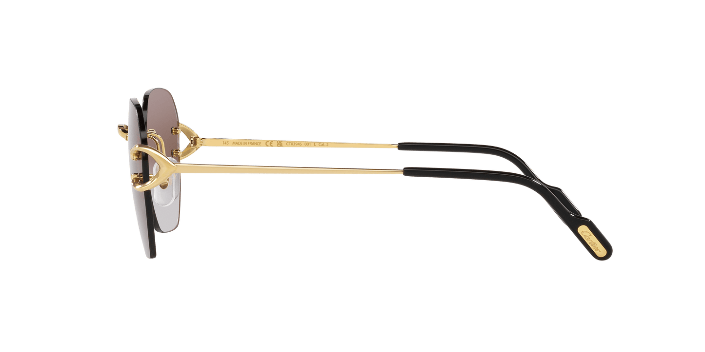 משקפי שמש קרטייה זהב-אפור | CARTIER CT0394S Gold-Grey