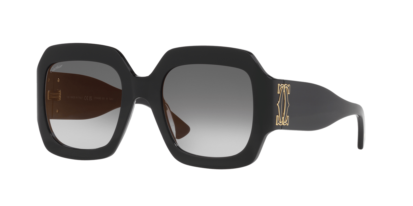 Cartier Sunglasses Black-Grey | CARTIER CT0434S Black-Grey
