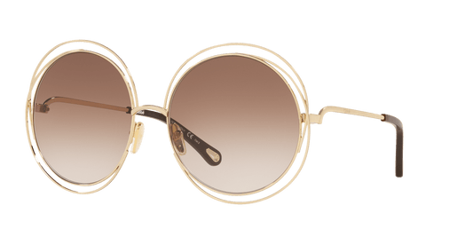 משקפי שמש של קלואי שיפוע זהב-חום | Chloé CH0045S Gold-Brown Gradient