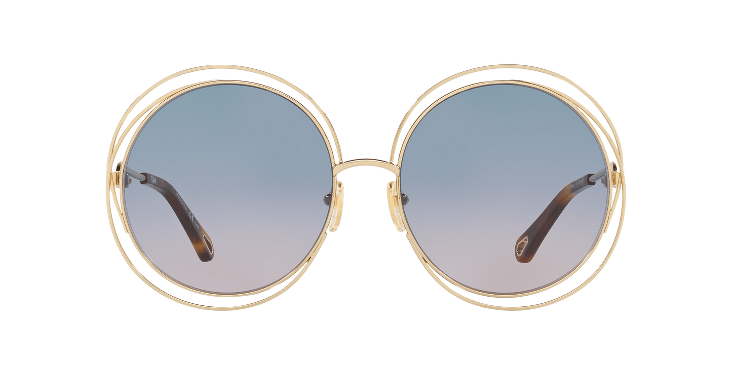 משקפי שמש קלואי זהב ירוק-כחול שיפוע | Chloé CH0045S Gold Green-Blue Gradient
