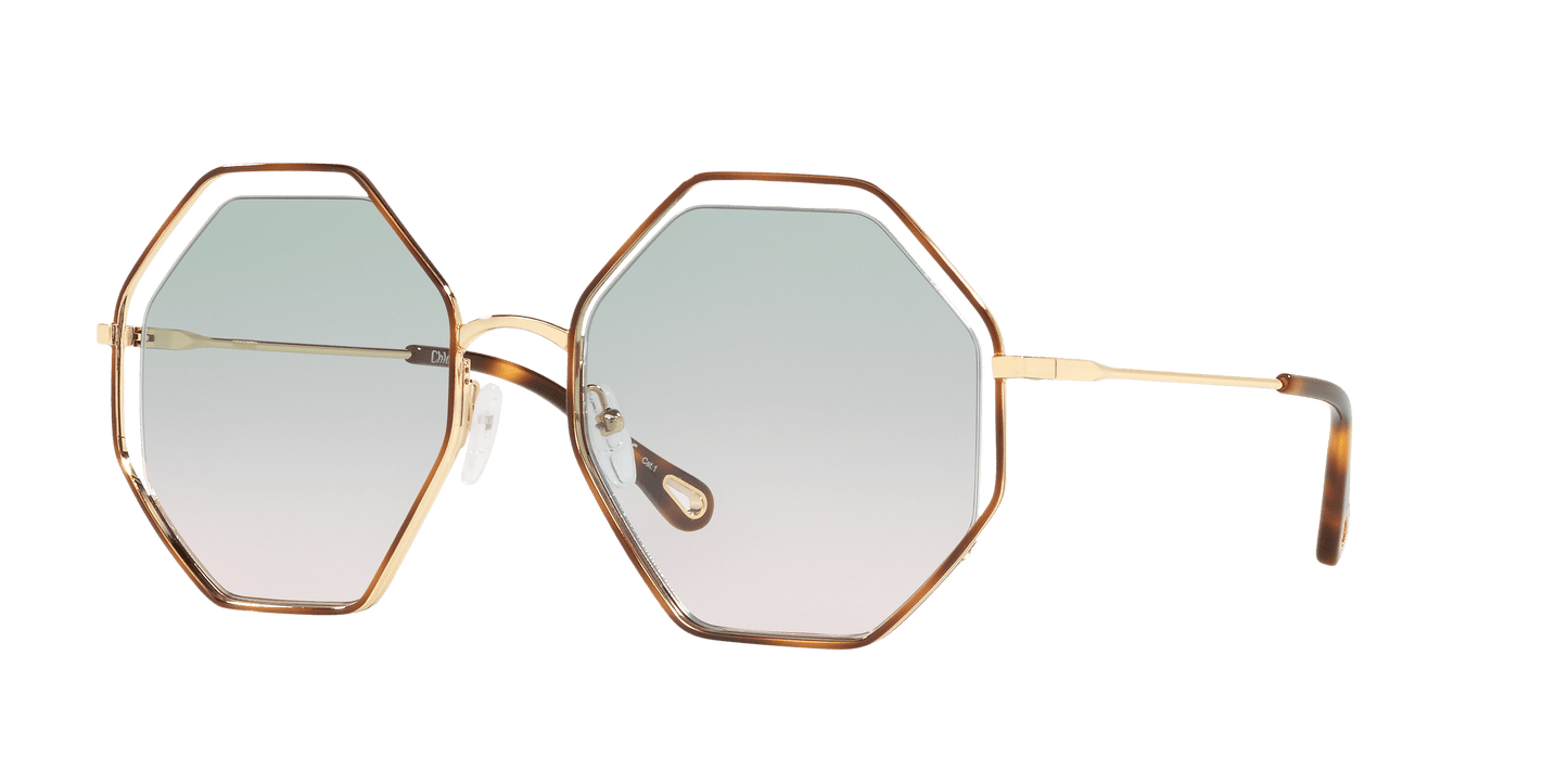 משקפי שמש של קלואי שנהב-ירוק גראד | Chloé CH0046S Ivory-Green Grad