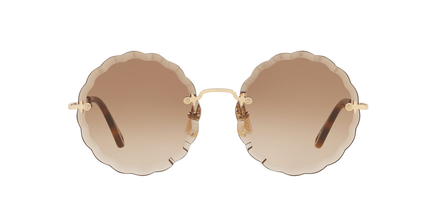 Chloe Sunglasses Gold Brown-Brown Gradient | Chloé CH0047S Gold Brown-Brown Gradient