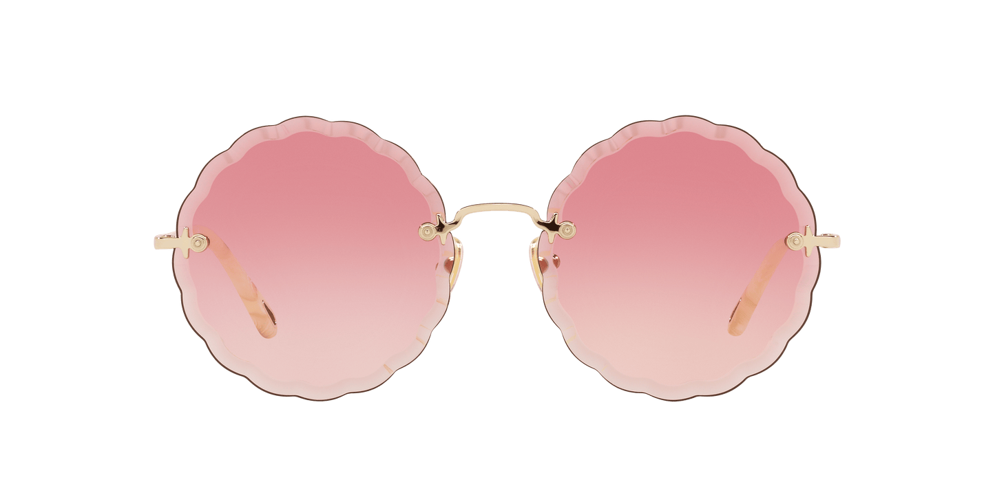 משקפי שמש של קלואי שיפוע אפור-ורוד שקוף | Chloé CH0047S Transparent Grey-Pink Gradient