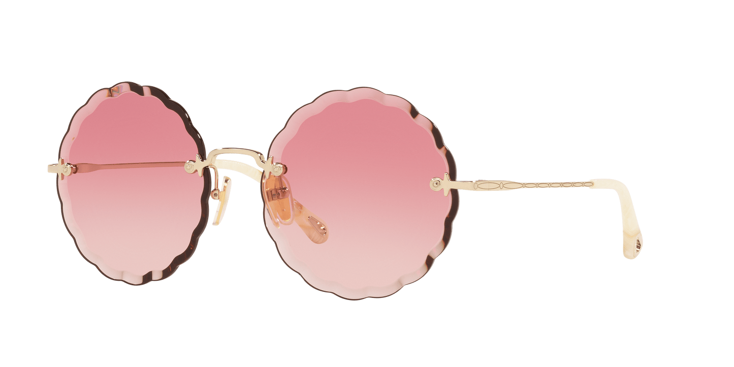 משקפי שמש של קלואי שיפוע אפור-ורוד שקוף | Chloé CH0047S Transparent Grey-Pink Gradient