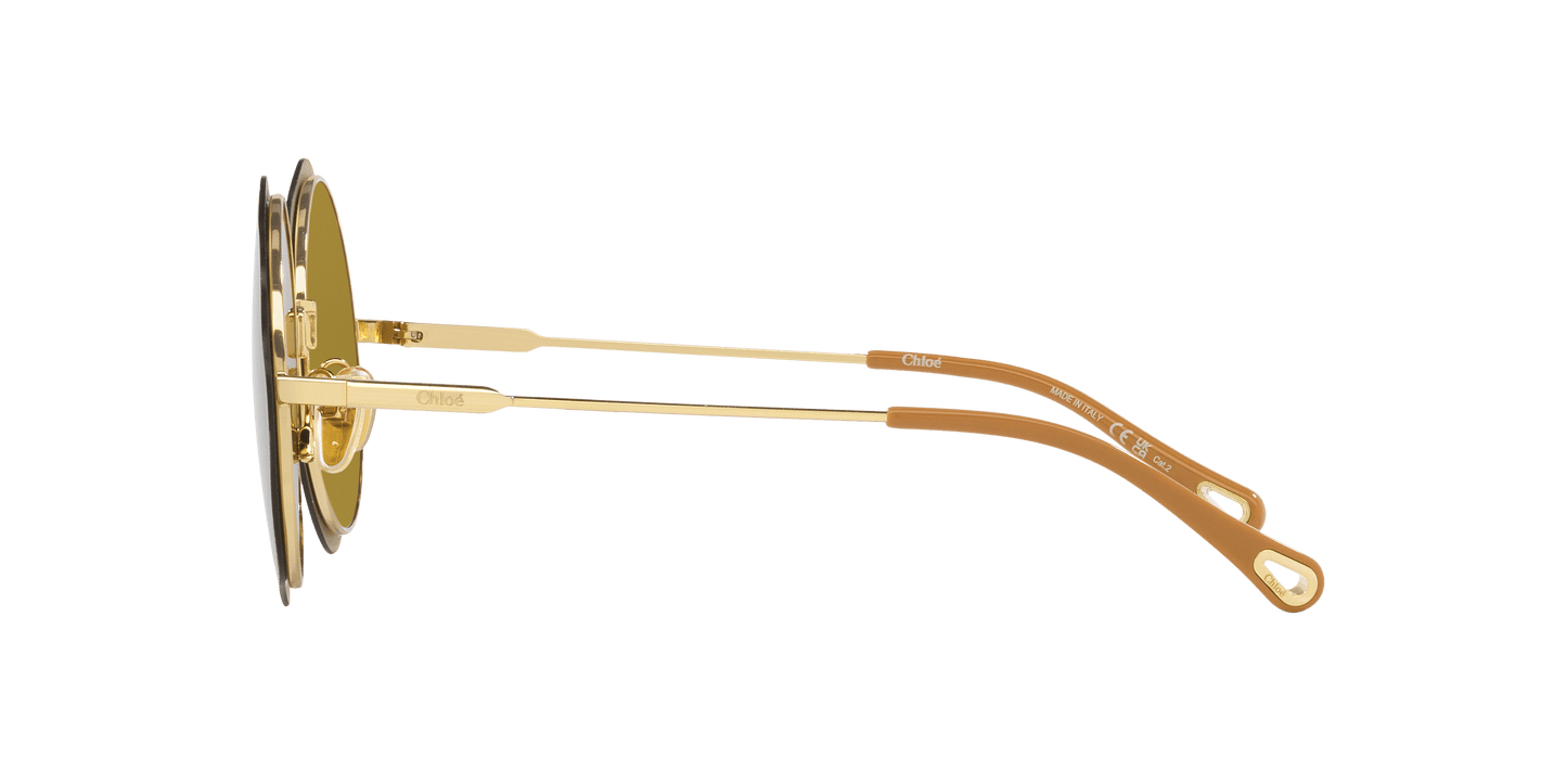 משקפי שמש של קלואי זהב-ירוק | Chloé CH0202S Gold-Green