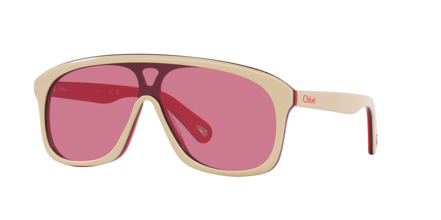 משקפי שמש של קלואה שנהב-ורוד | CHLOÉ CH0212S Ivory-Pink