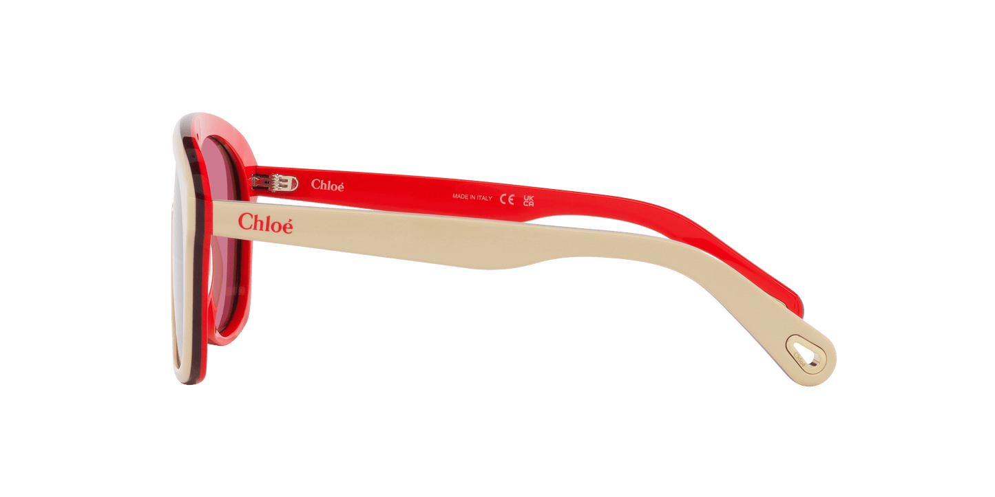 משקפי שמש של קלואה שנהב-ורוד | CHLOÉ CH0212S Ivory-Pink