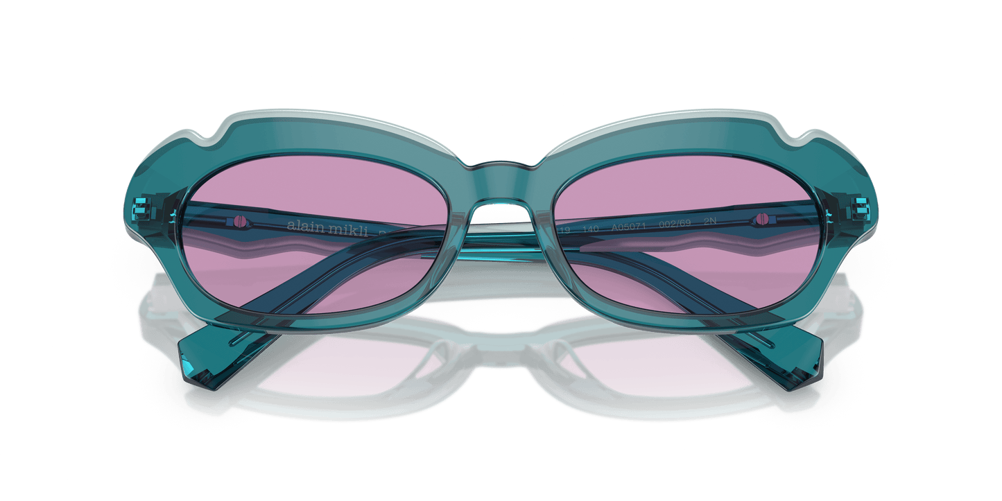 ALAIN MIKLI Sunglasses Transparent Petrol/Ice-Dark Violet | ALAIN MIKLI A05071 Transparent Petrol/Ice-Dark Violet