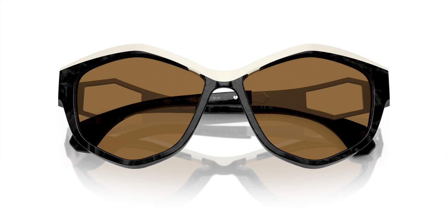 نظارات شمسية من ألين ميكلي، لون أسود لؤلؤي/أبيض، شفاف إلى كهرماني كوارتز | آلان ميكلي A05501 نوار ناكري/أبيض - شفاف إلى كهرماني كوارتز