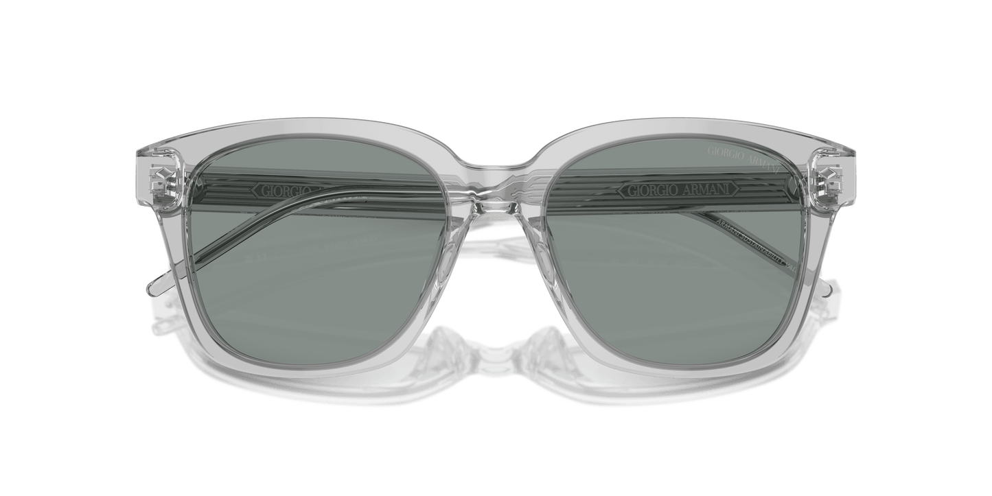 משקפי שמש ג'ורג'יו ארמני שקופים אפור-כחול | GIORGIO ARMANI AR8210U Transparent Grey-Blue