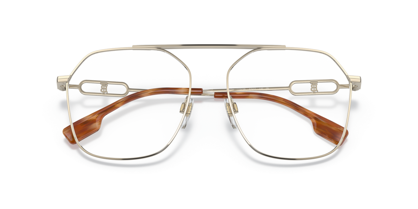 Burberry Sunglasses Light Gold-Clear Blue Light Filter | BURBERRY BE3124 Emma Light Gold-Clear Blue Light Filter