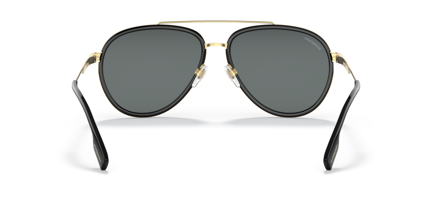 Burberry Sunglasses Dark Grey Polarized Gold | BURBERRY BE3125 Oliver Gold-Polarized Dark Grey