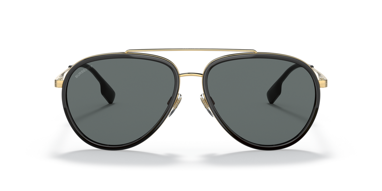Burberry Sunglasses Dark Grey Polarized Gold | BURBERRY BE3125 Oliver Gold-Polarized Dark Grey