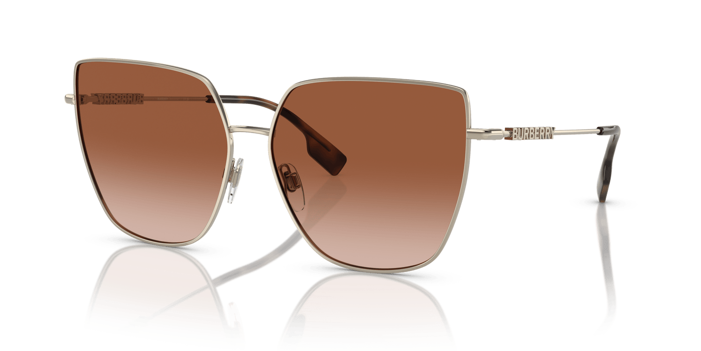 Burberry Sunglasses Light Gold-Brown Gradient | BURBERRY BE3143 Alexis Light Gold-Brown Gradient