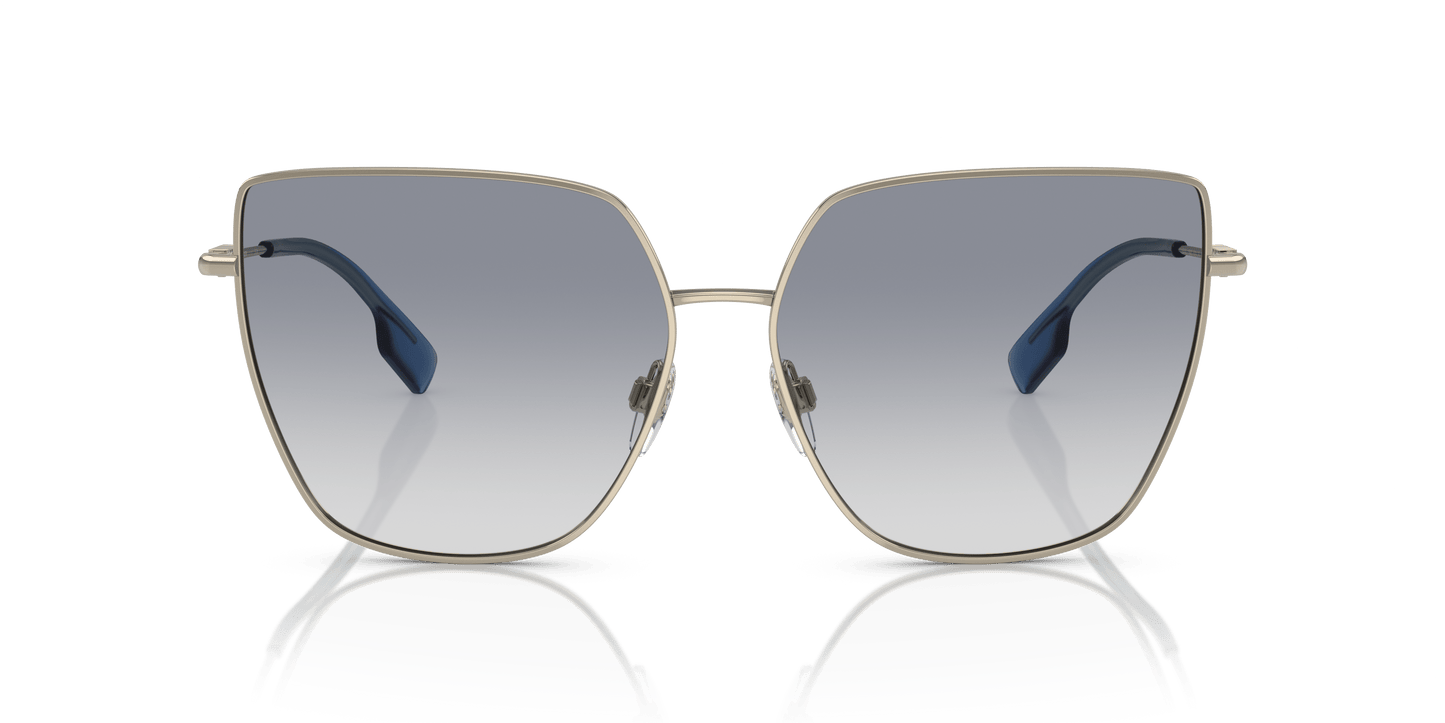 Burberry Sunglasses Light Blue-Clear Gold | BURBERRY BE3143 Alexis Light Gold-Clear Gradient Blue