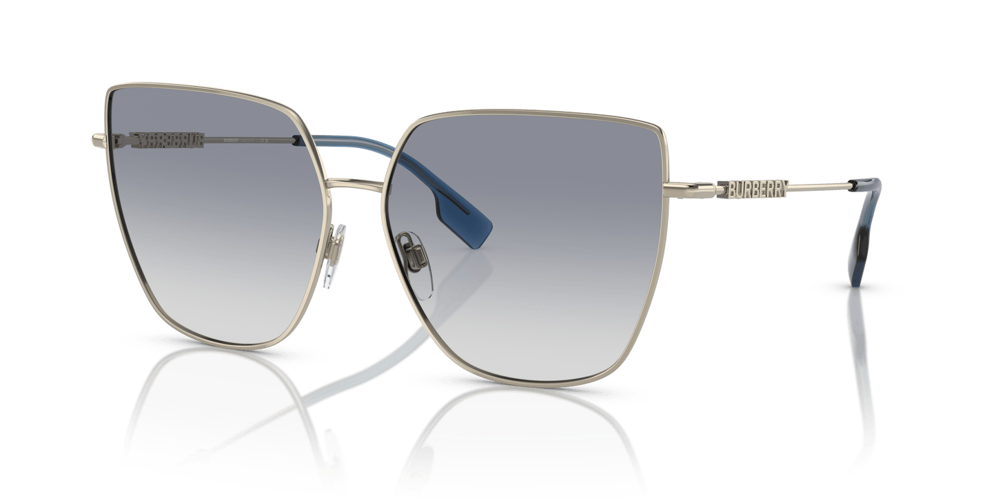 Burberry Sunglasses Light Blue-Clear Gold | BURBERRY BE3143 Alexis Light Gold-Clear Gradient Blue
