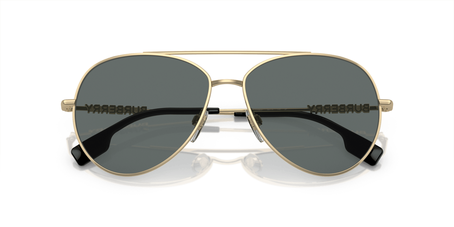משקפי שמש של ברברי קוטב זהב בהיר-אפור כהה | BURBERRY BE3147 Light Gold-Dark Grey Polar