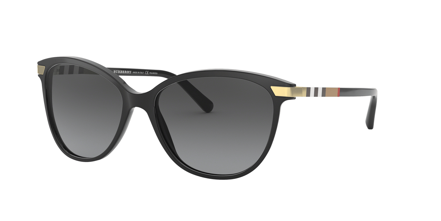 משקפי שמש בורברי שחור-קוטב אפור שיפוע | BURBERRY BE4216 Black-Polarized Grey Gradient