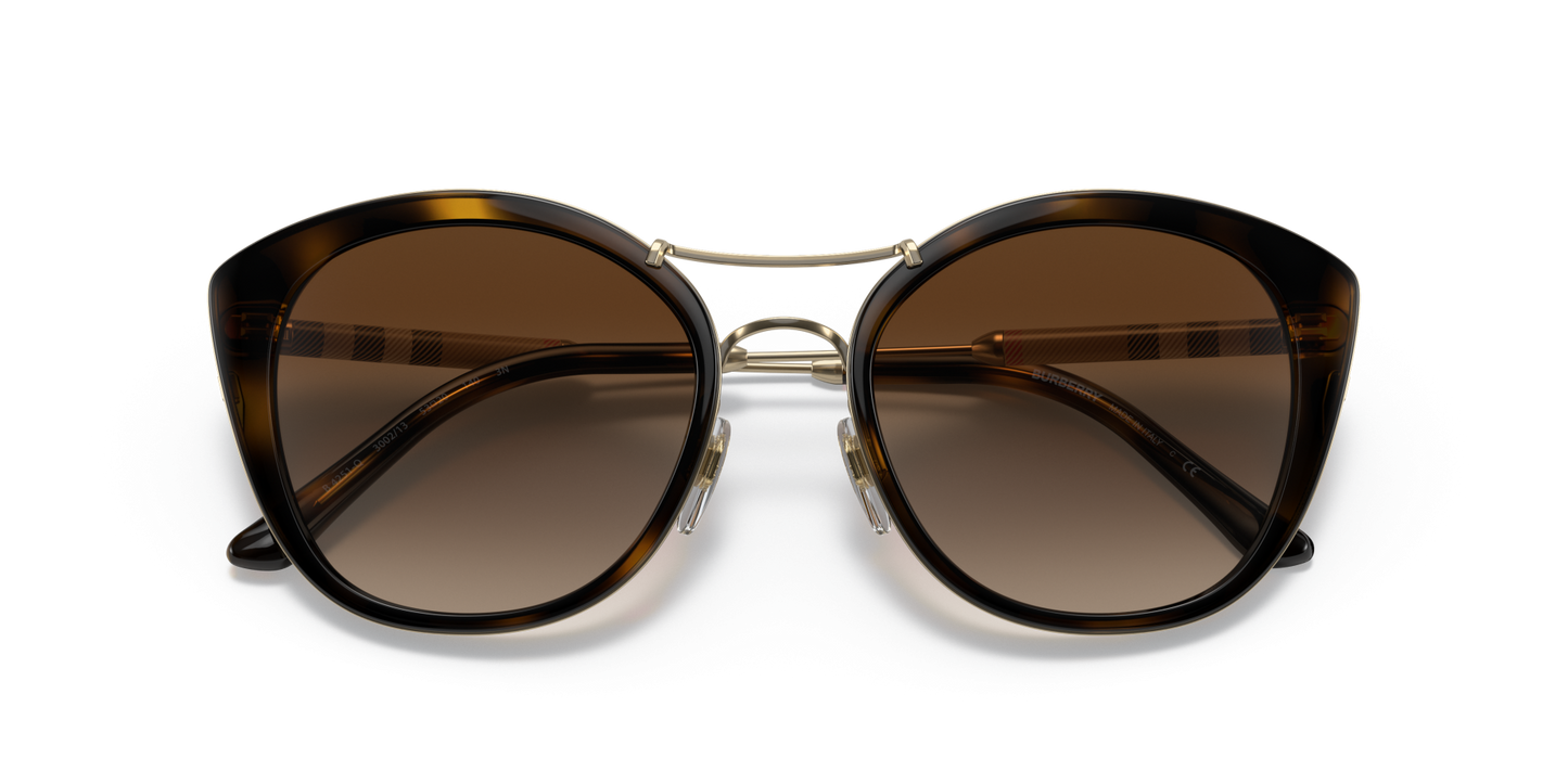 משקפי שמש בורברי בצבע חום כהה הוואנה | BURBERRY BE4251Q Dark Havana-Brown Gradient