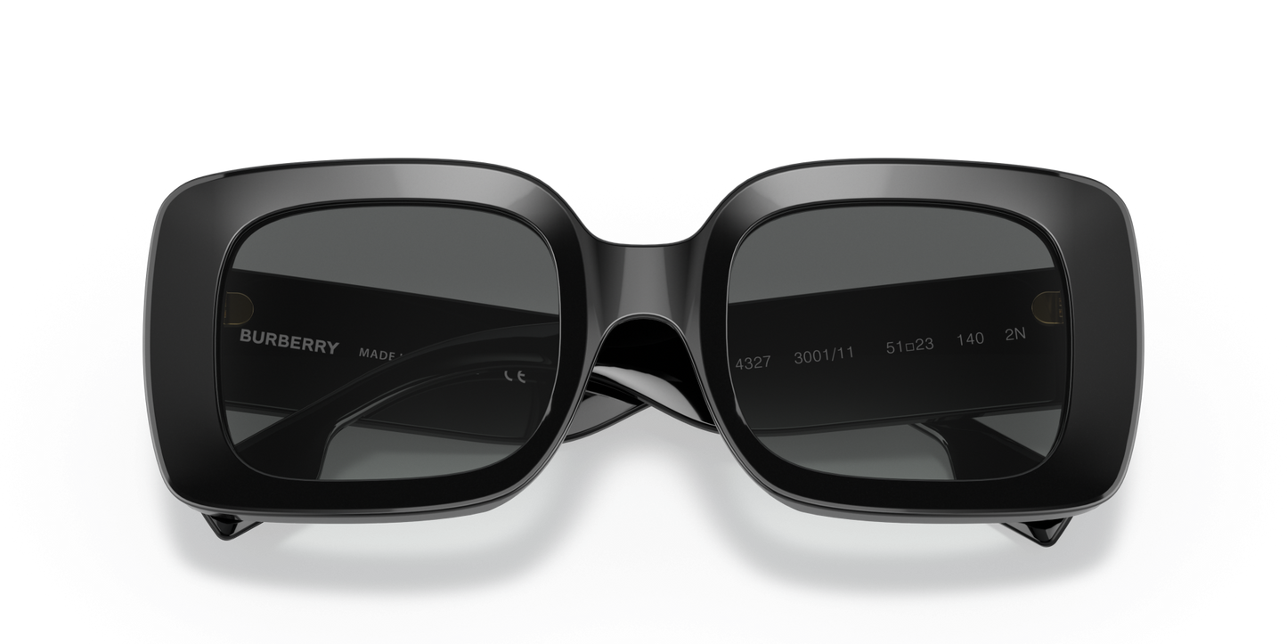 משקפי שמש בורברי שחור-אפור שיפוע | BURBERRY BE4327 Delilah Black-Grey Gradient