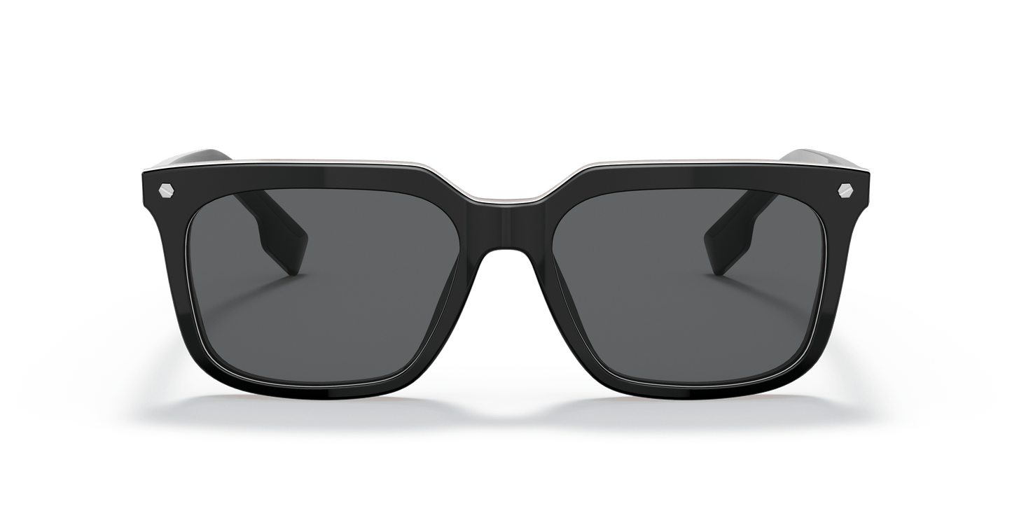 משקפי שמש בורברי שחור-אפור כהה | BURBERRY BE4337 Carnaby Black-Dark Grey