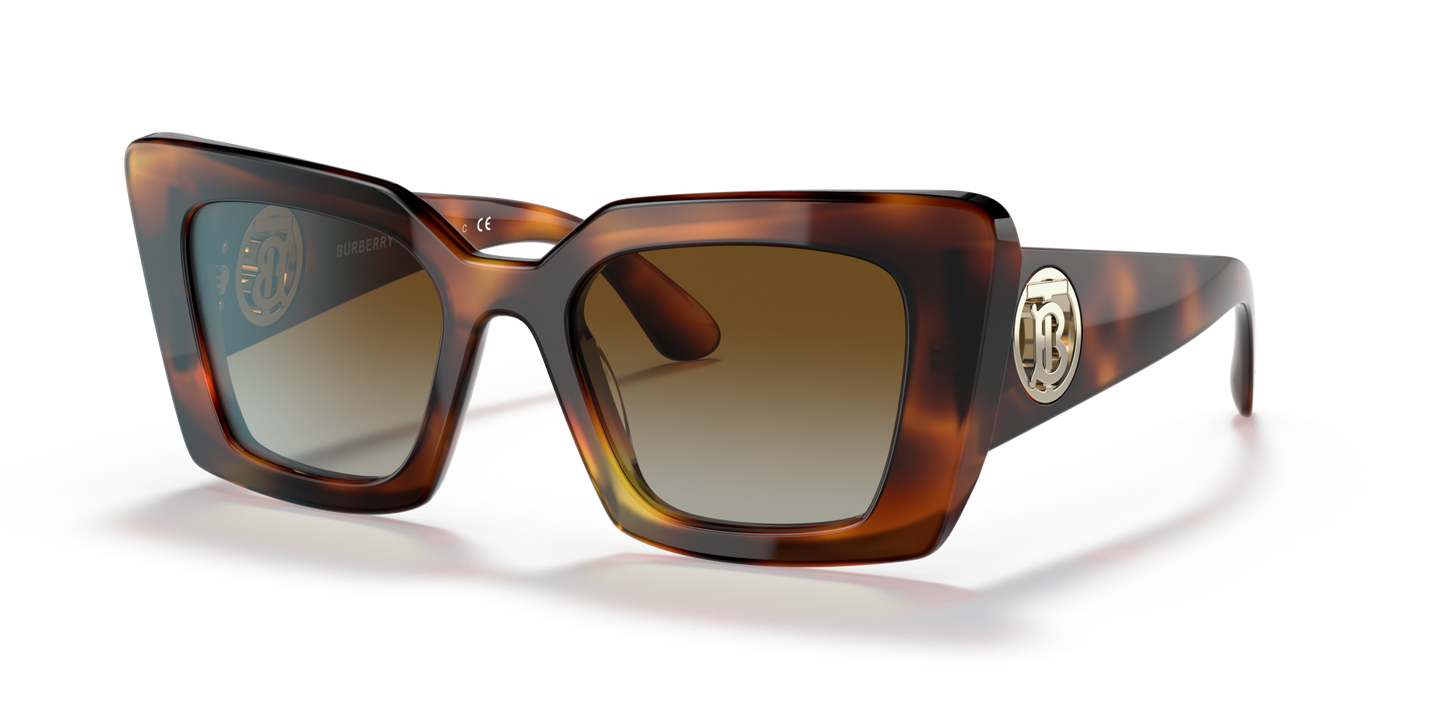Burberry Sunglasses Light Havana Polarized Brown Gradient | BURBERRY BE4344 Daisy Light Havana-Polarized Brown Gradient