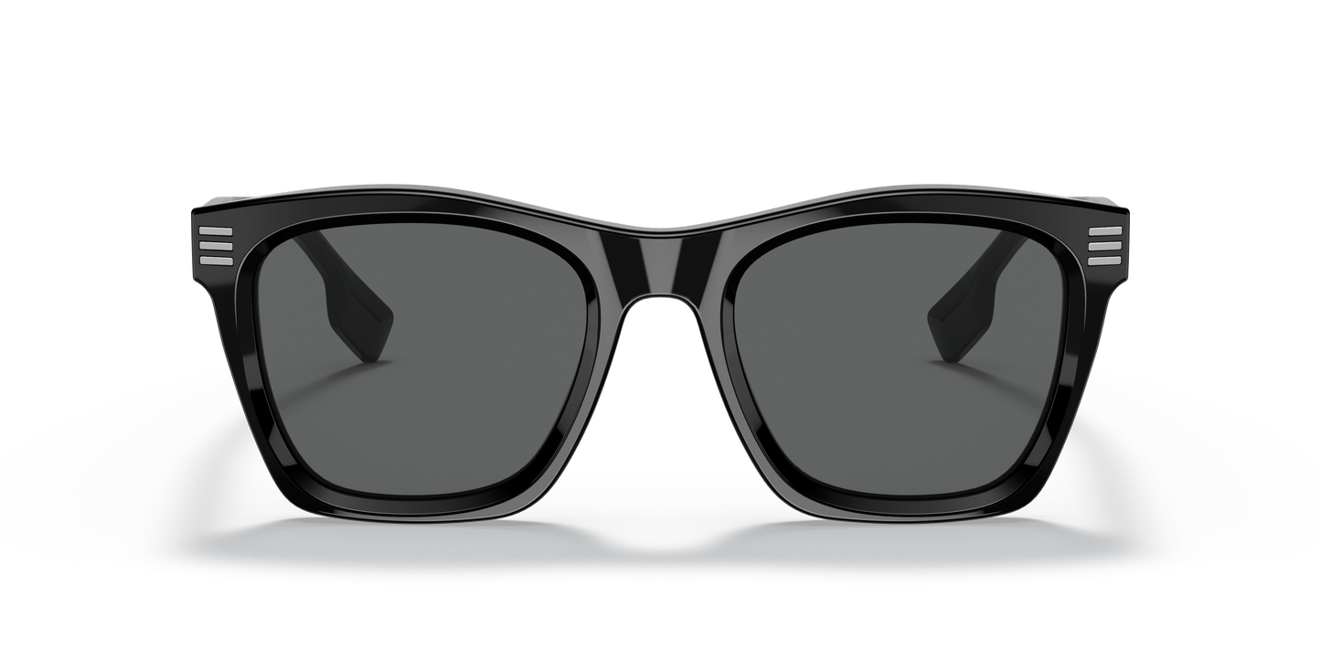 משקפי שמש בורברי שחור-אפור כהה | BURBERRY BE4348 Cooper Black-Dark Grey