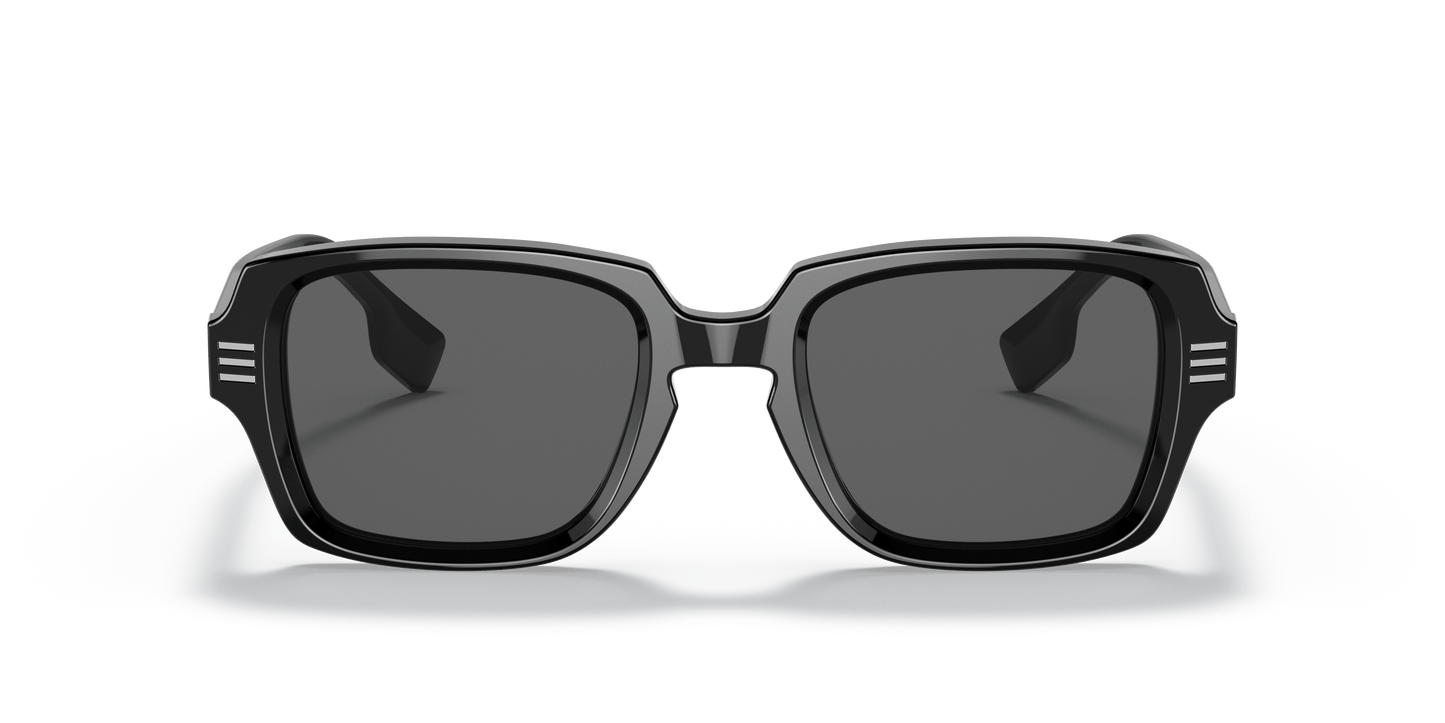 משקפי שמש בורברי שחור-אפור כהה | BURBERRY BE4349 Eldon Black-Dark Grey