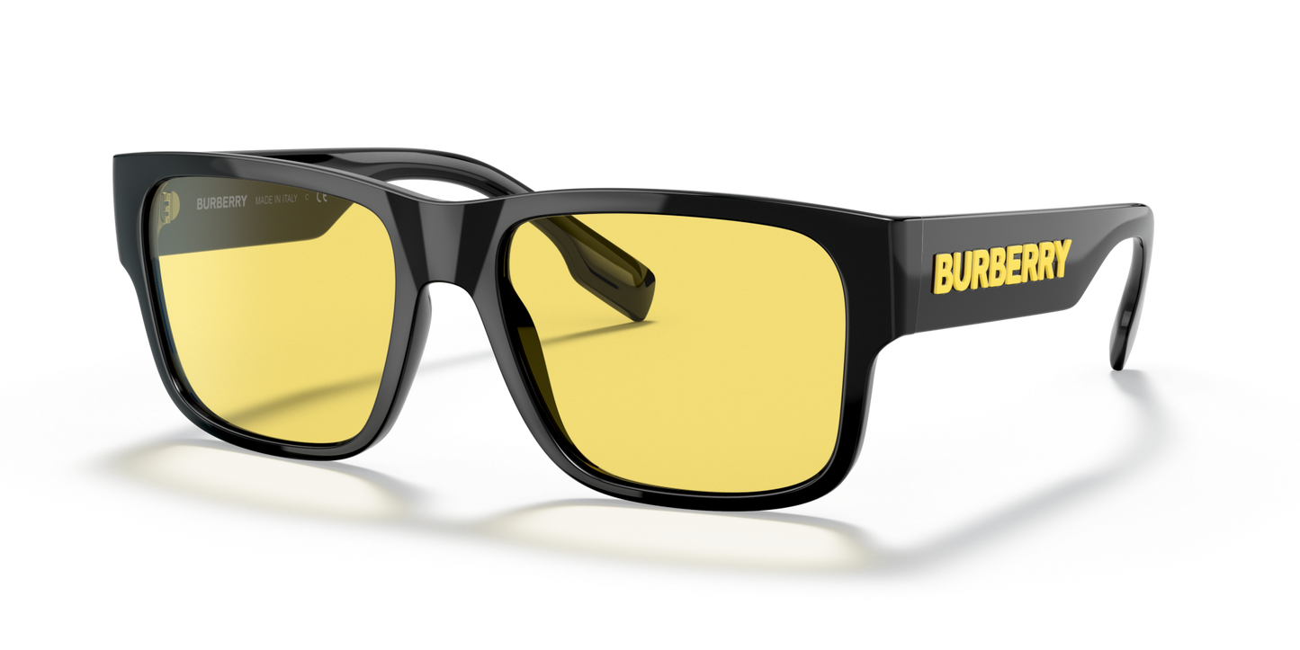 Burberry Sunglasses Black-Yellow | BURBERRY BE4358 Knight Black-Yellow