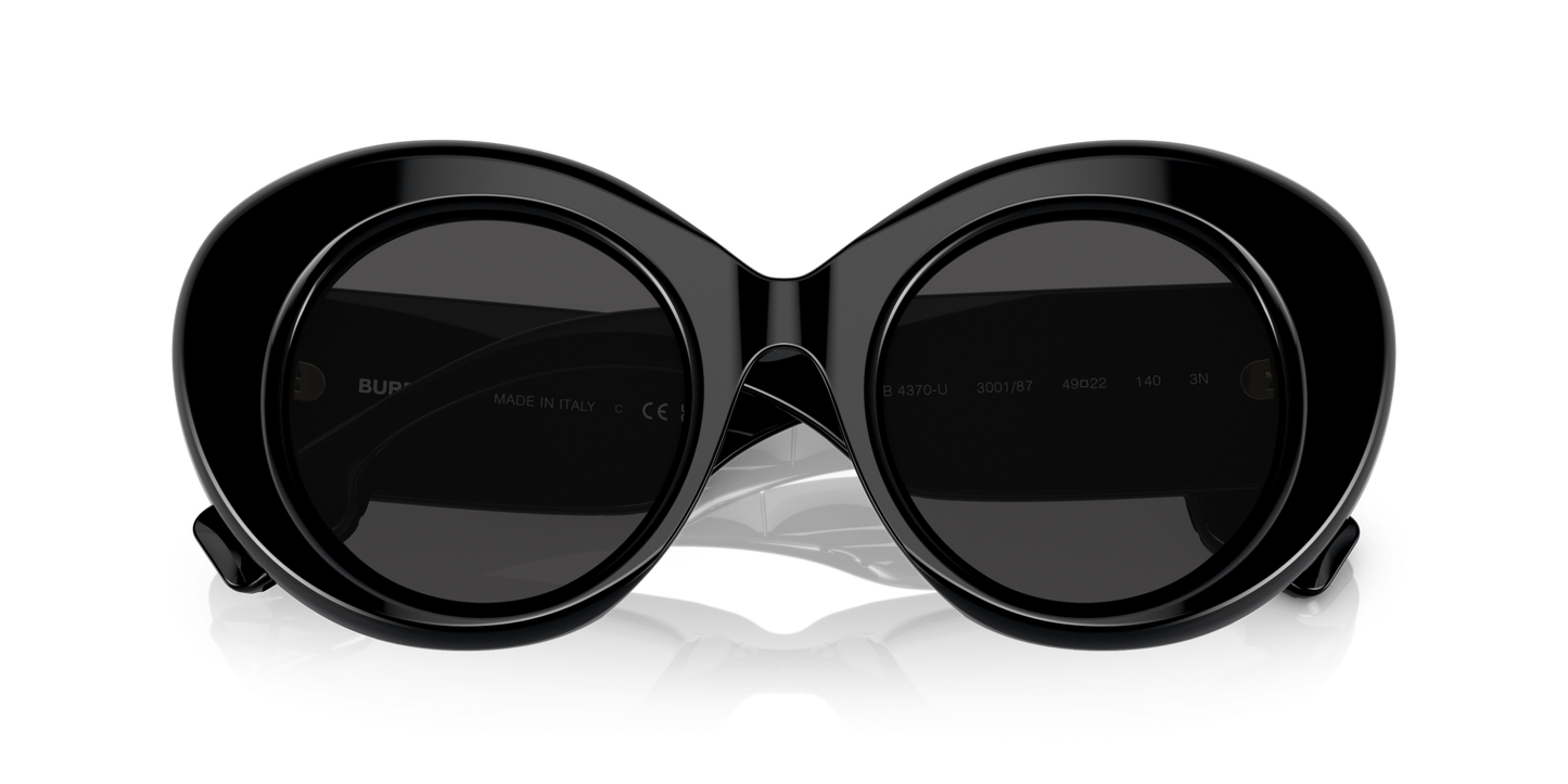 משקפי שמש בורברי שחור-אפור כהה | BURBERRY BE4370U Margot Black-Dark Grey